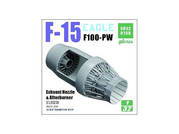 F-15 Eagle F100-PW Exhaust Nozzle & Afterburner (Closed) (For Tamiya Kit)