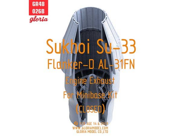 Sukhoi Su-33 Flanker-D AL-31F Engine Exhaust (Closed) (For Minibase Kit)