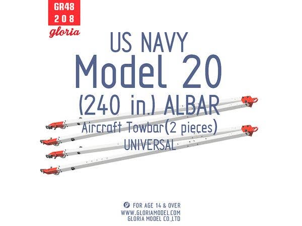 US NAVY Model 20 (240 in.)ALBAR Aircraft Towbar (2 pieces)