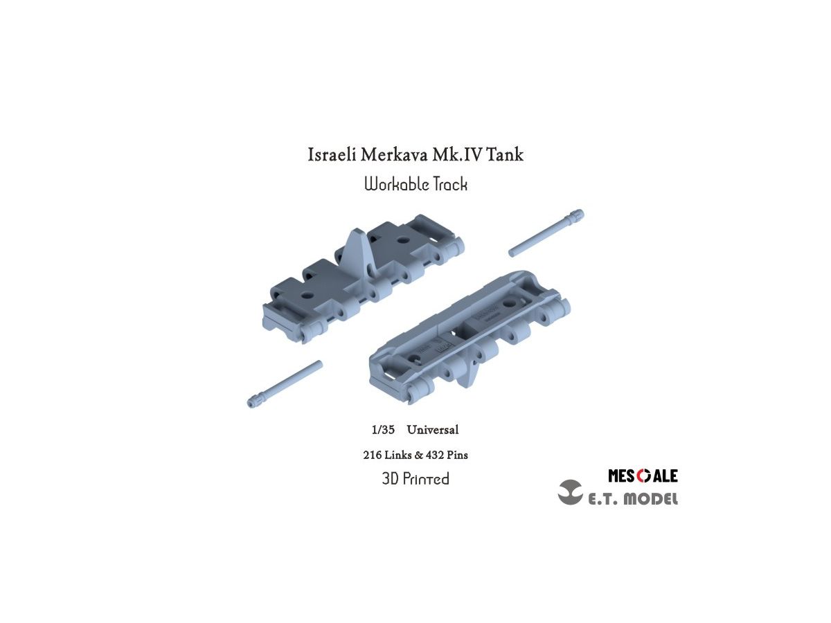 Israeli IDF Merkava Mk IV Mk IV Tank Movable Track (3D)