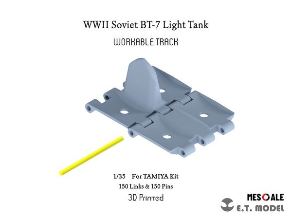 WWII Soviet/Russian BT-7 Light Tank Movable Tracks (for Tamiya)