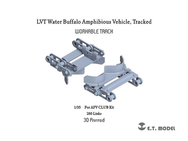 WWII US Marine Corps / Navy LVT Alligator Amphibious Vehicle Movable Track (3D)