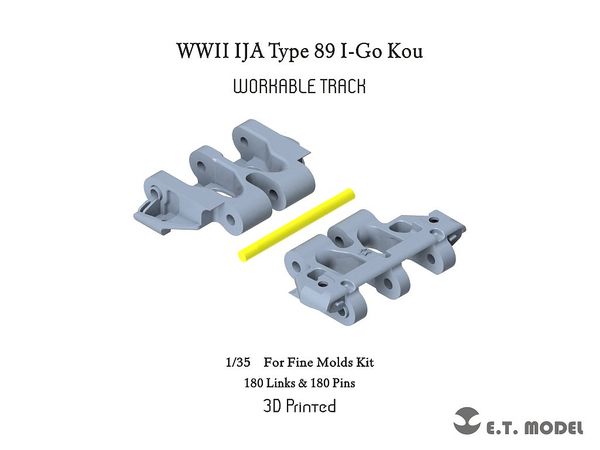 WWII Japanese Army Type 89 Medium Tank (I Gou) Movable Tracks for Ko Type (for Fine Molds)