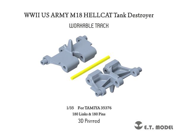 WWII US Army M18 Hellcat Tank Destroyer Movable Tracks (for Tamiya)
