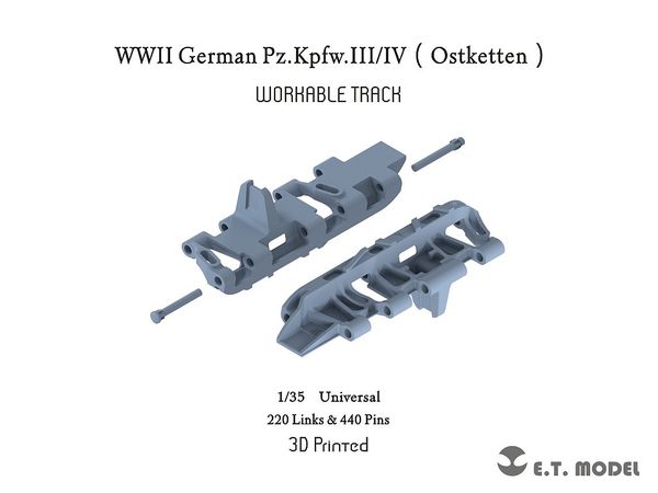 WWIIGermany III / Movable track for Panzer IV Ostokette (3D)