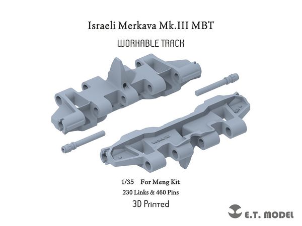 Modern Israeli Merkava Mk.III Movable Tracks for Main Battle Tank (for Meng Model)