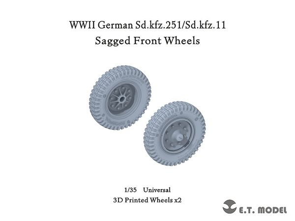 WWII Germany Sd.Kfz.251 Armored Personnel Carrier / Sd.Kfz.11 Dead Weight Deformable Tires for 3 ton Half-track