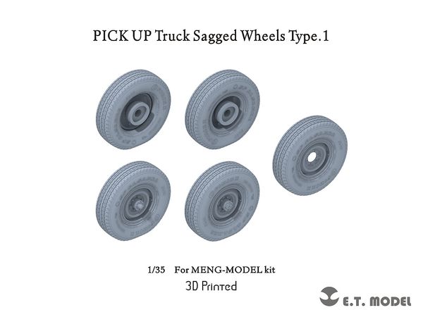Current pickup truck self-weight deformation tire set type 1 (for Mon Model)