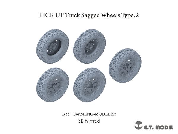 Current pickup truck self-weight deformation tire set type 2 (for Mon Model)