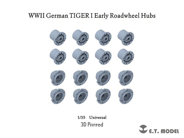 WWII German Tiger I early model road wheel hub (16pcs)