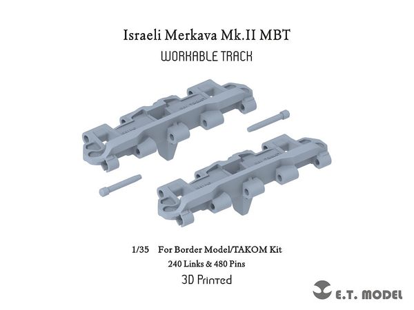  Israeli Merkava Mk.II MBT Workable Track (For Border Model/TAKOM Kit)