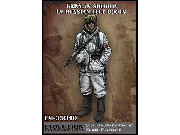 WWII German Soldier in Russian Felt Boots