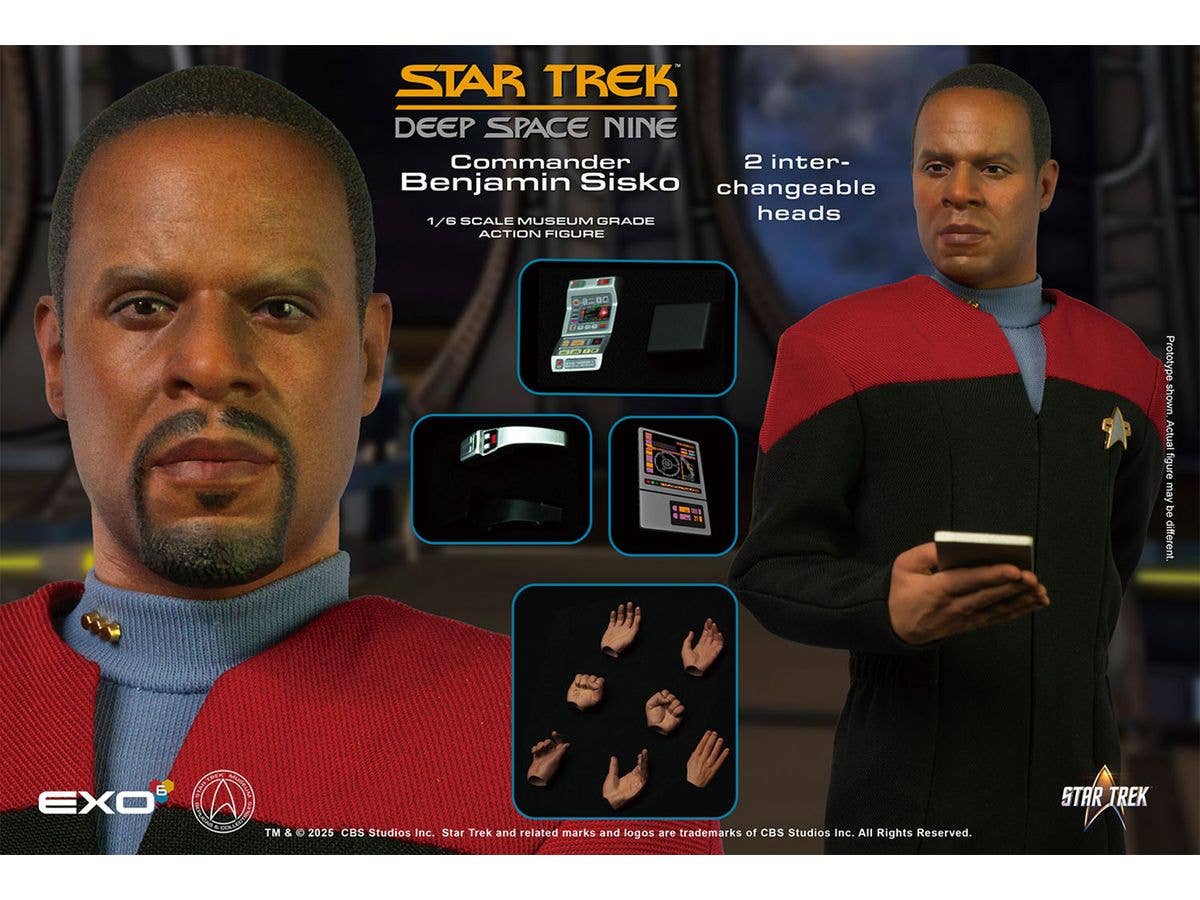 Hyper-Realistic Action Figure Star Trek: Deep Space Nine Commander Benjamin Sisko (Early DS9 Ver.)