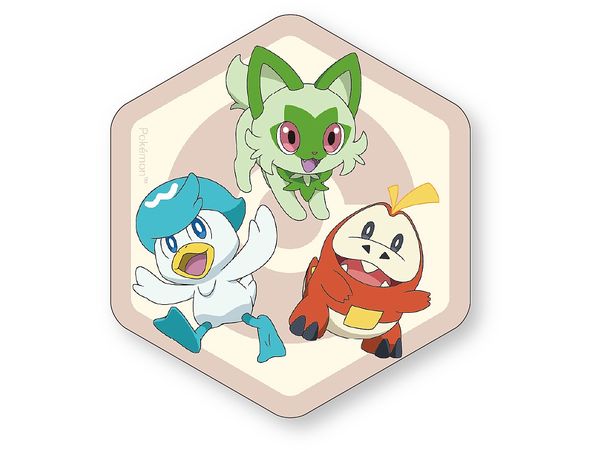 Pokemon: Honeycomb Acrylic Magnet BIG (Sprigatito & Fuecoco & Quaxly)