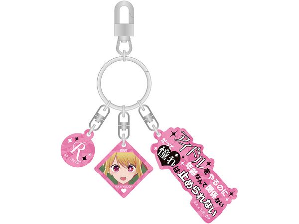 Oshi no Ko: 3 Rows Of Acrylic Keychain (Ruby)