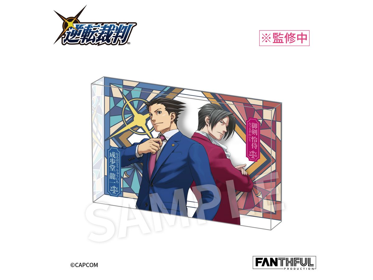 Ace Attorney Series FP011PWAA2024 Acrylic Bloc Stand(Phoenix Wright & Miles Edgeworth)