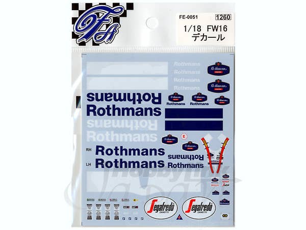Williams FW16 Sponsorship Decal