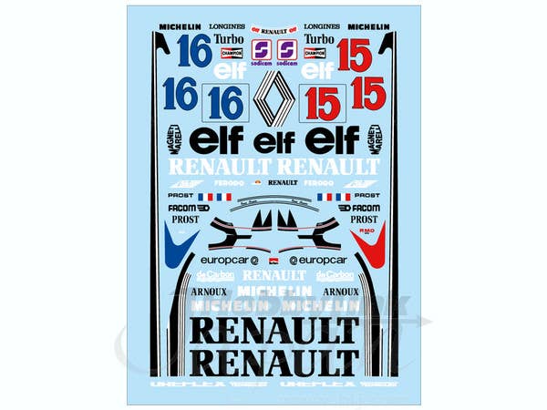 Renault RE30B Repaint Decal (Tamiya)