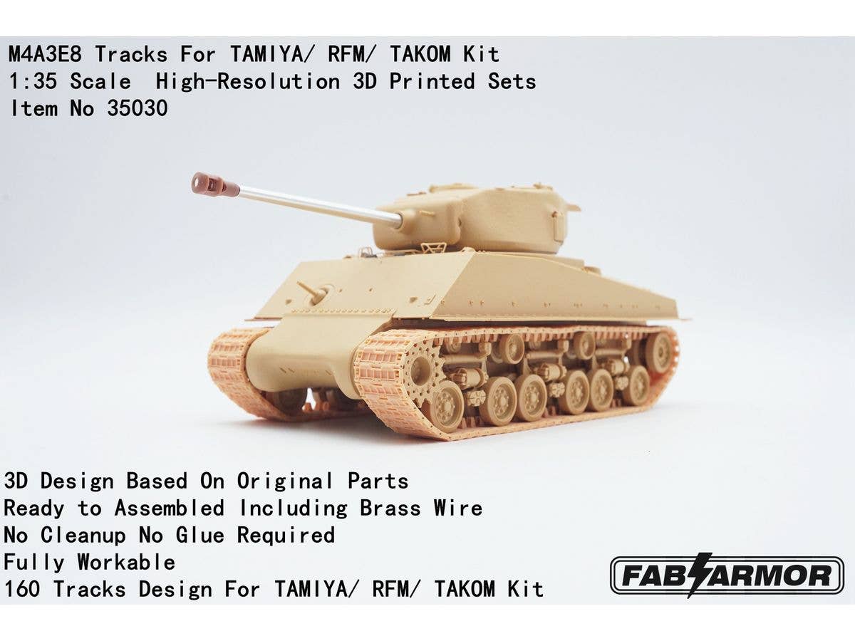 M4A3E8 Sherman Tracks For TAMIYA/ RFM/ TAKOM Kit