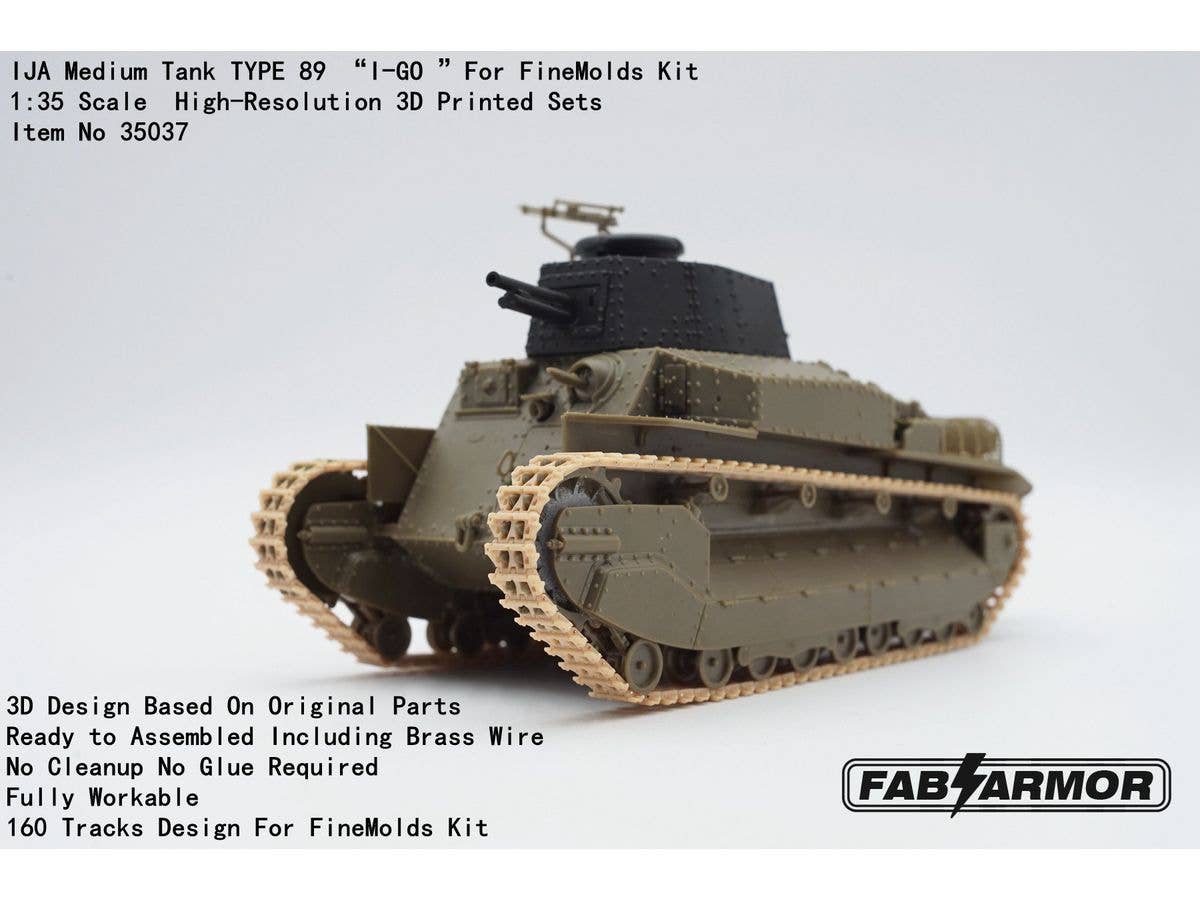 IJA Medium Tank TYPE 89 I-GO Tracks For FineMolds Kit