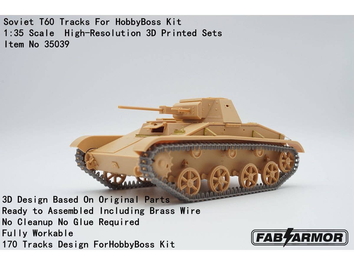 Soviet T60 Tracks For HobbyBoss Kit