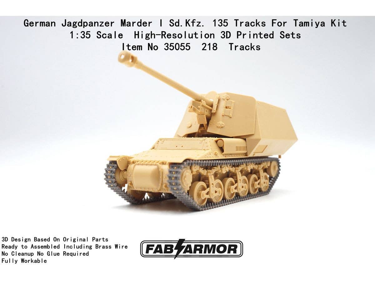 German Jagdpanzer Marder I Sd.Kfz.135 Tracks For Tamiya Kit