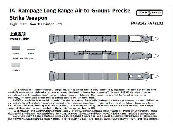 IAI Rampage Long Range Air-to-Ground Precise Strike Weapon (2 sets)