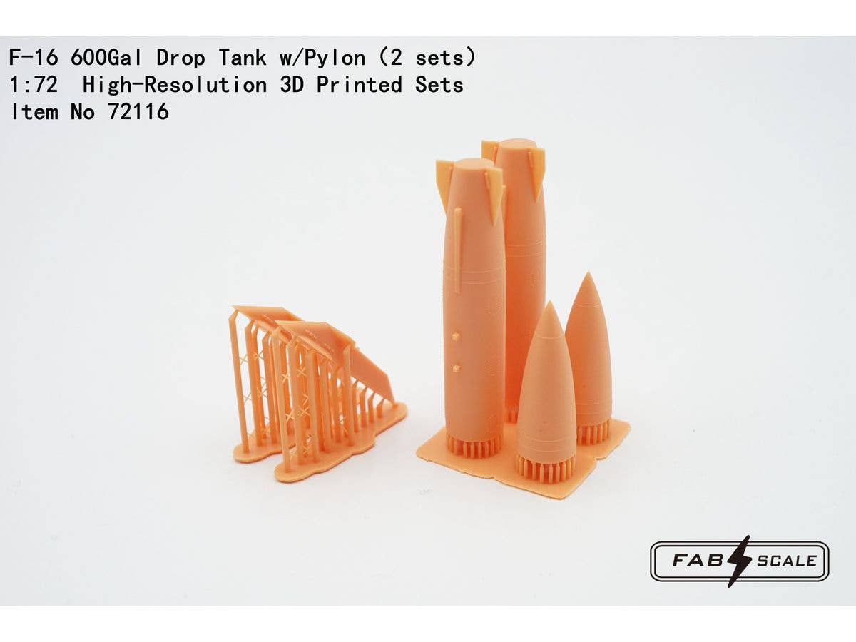 F-16 600Gal Drop Tank w Pylon (2 sets)