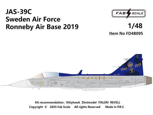 JAS-39C Sweden Air Force Ronneby Air Base 2019