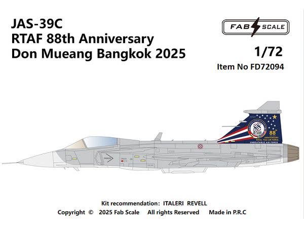 JAS-39C RTAF 88th Anniversary Don Mueang Bangkok 2025