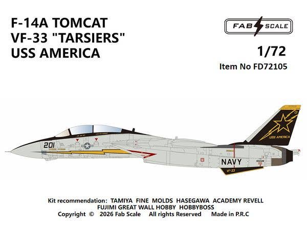 F-14A TOMCATVF-33 TARSIERS USS AMERICA