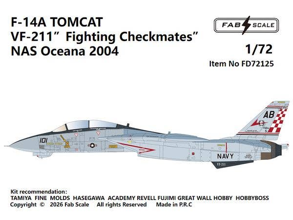 F-14A TOMCAT VF-211 Fighting Checkmates NAS Oceana 2004