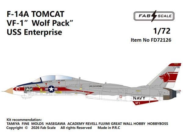 F-14A TOMCAT VF-1 Wolf Pack USS Enterprise