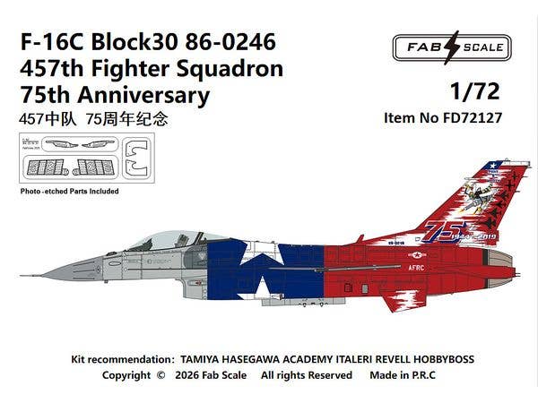 F-16C 457th FS 75th Anniversary