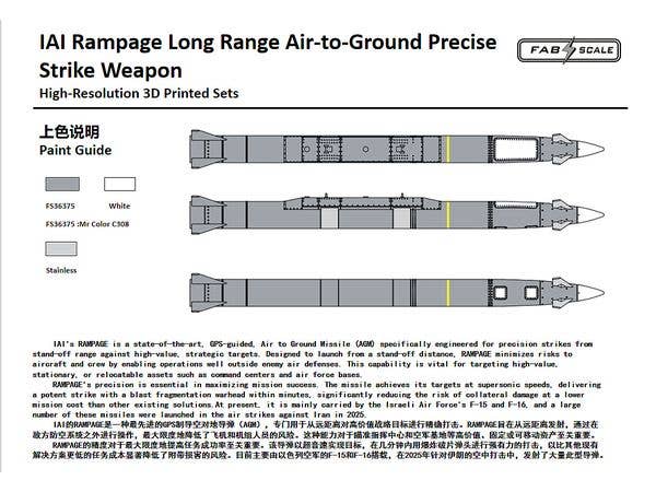 IAI Rampage Long Range Air-to-Ground Precise Strike Weapon (4 sets)