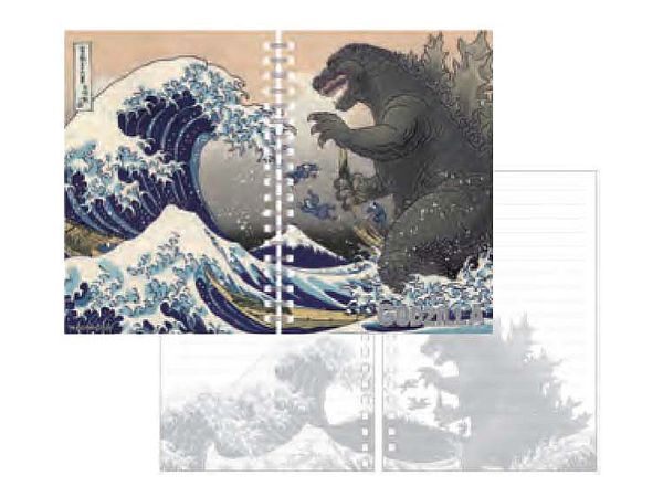 Godzilla: B6 Ring Notebook Thirty-six Views of Mount Fuji & Giant Monster