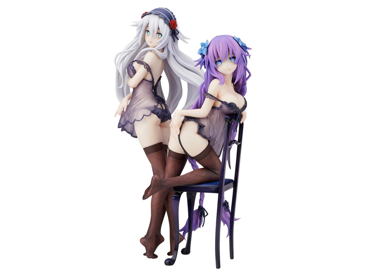 Neptunia: Purple Heart & Black Heart Baby Doll Ver. Figure