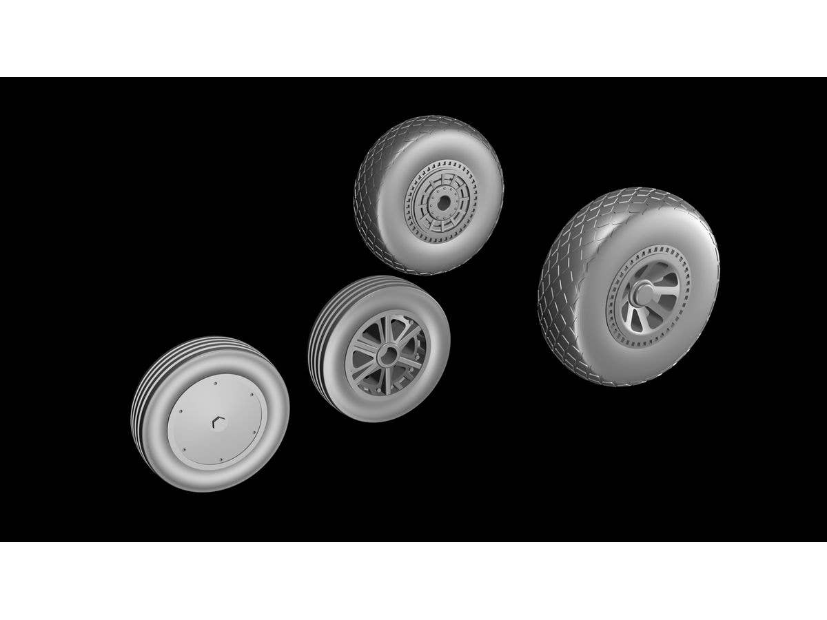 Tigercat wheel set, diamond tread (main wheels), for Fly