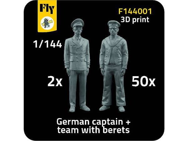 WW.II German Navy figures: 2x captain + 50x sailor with berets