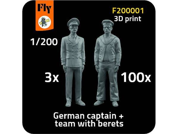 WW.II German Navy figures: 3x captain + 100x sailor with berets