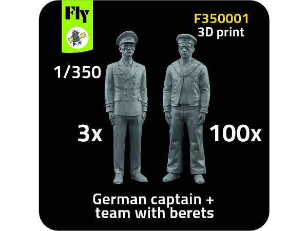 WW.II German Navy figures: 3x captain + 100x sailor with berets
