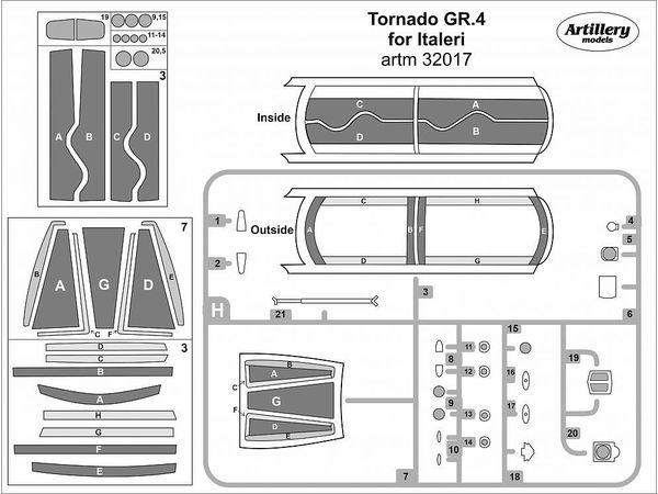 Tornado GR.4 Mask (for Italeri)