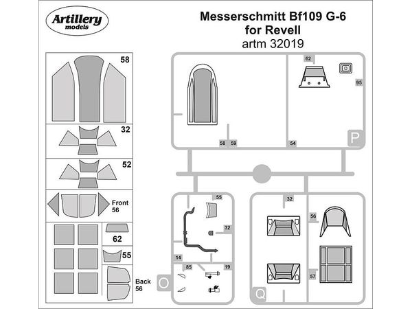 Bf 109G-6 Mask (for Revell)