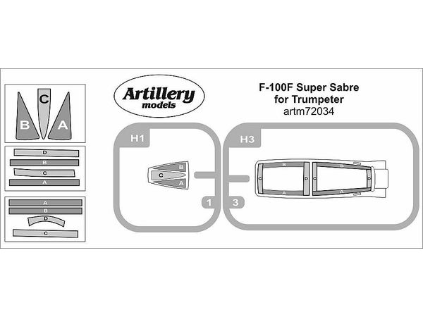 F-100F Super Sabre Mask (for Trumpeter)