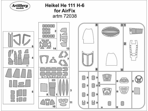 He 111H-6 Mask (for Airfix)