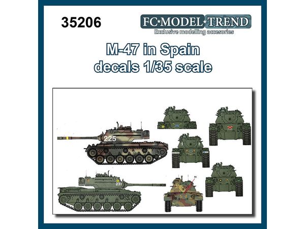 USA M47 Patton Decal (Spanish Military Specification)