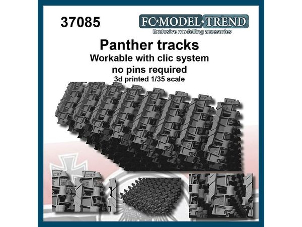 WWII German Panther Tank Clickable Articulated Tracks