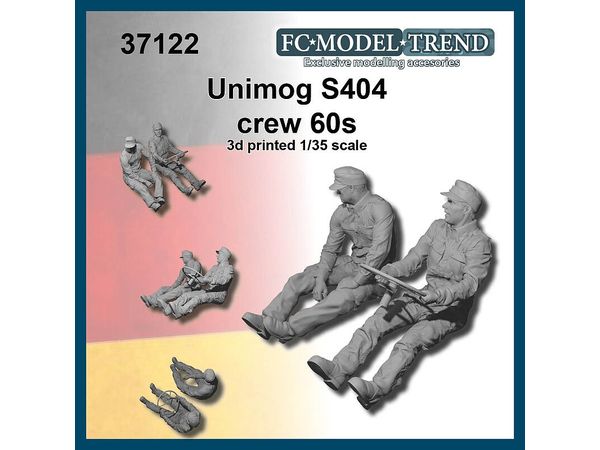 Current Use German Unimog S404 Military Truck 1960s Crew (2 Pieces)