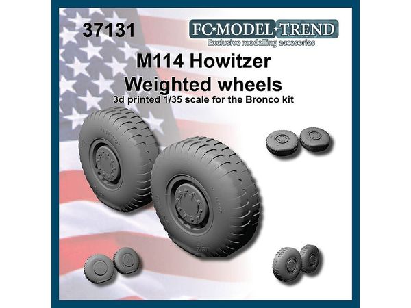 Current Use USA M114 155mm Howitzer Self-weight Deformation Tire Wheel (2pcs)