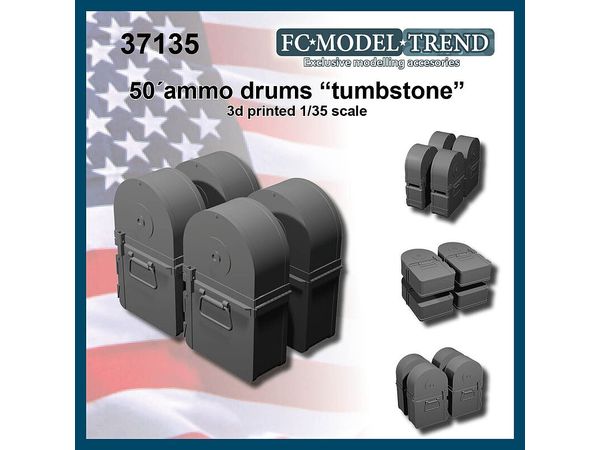 WWII USA .50 (12.7mm) Tombstone Ammunition Drum